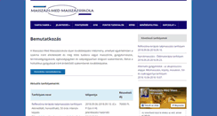 Desktop Screenshot of masszazsiskola.hu